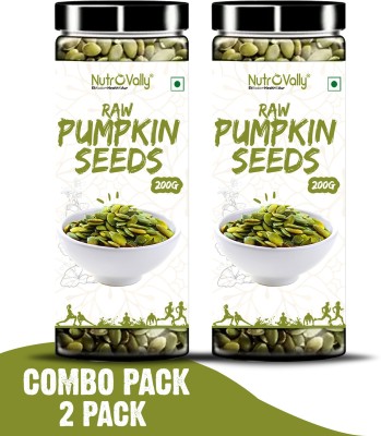 NutroVally Raw Pumpkin Seeds Loaded with Protein and Fibre Rich Superfood for Boost Immunity seed Pumpkin Seeds(400 g, Pack of 2)