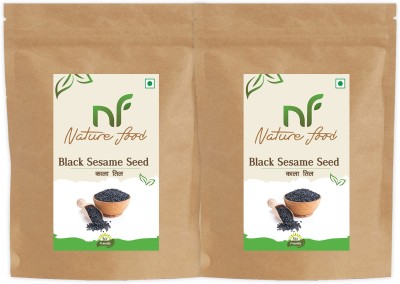 Nature food Best Quality Black Sesame Seed / Black Til - 1KG (500gm x 2) Black Sesame Seeds(1 kg, Pack of 2)