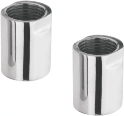 RUHE Full Brass 1.25 Inch Socket Connector for Pipe Fittings Set of 2 (Chrome Finish) 2-Way Union Pipe Joint(Pack of 2)