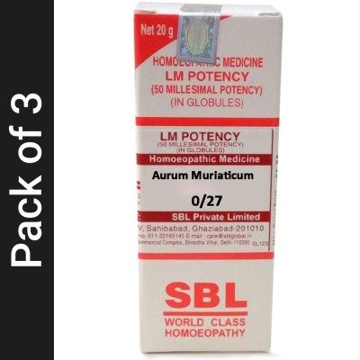 SBL Aurum Muriaticum 0/27 LM Globules(3 x 20 g)