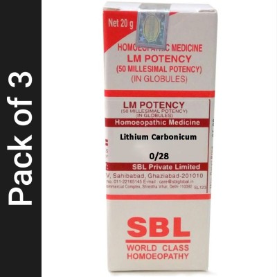 SBL Lithium Carbonicum 0/28 LM Globules(3 x 20 g)