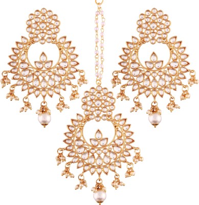 I Jewels Alloy Gold-plated Gold Jewellery Set(Pack of 1)