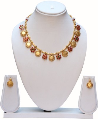 Swarajshop Copper Gold-plated Gold Jewellery Set(Pack of 1)