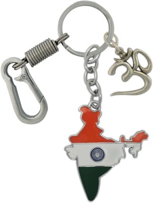 SHOKY LOOKS Indian Map style design with locking lock and OM style key chain also Perfect way for carrying your Car, Bike, Home, Office keys in style also it’s a Creative Gift Key Chain