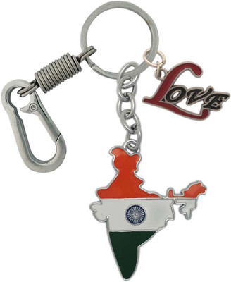 SHOKY LOOKS Indian Map style design with locking lock and Love style key chain also Perfect way for carrying your Car, Bike, Home, Office keys in style also it’s a Creative Gift Key Chain