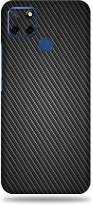 OggyBaba realme c12, realmec12 Mobile Skin(3D Charcoal Black Carbon Fibre)