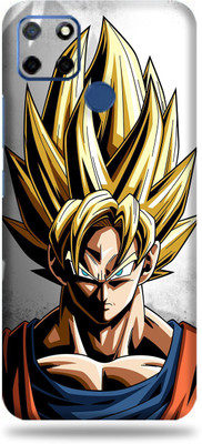 OggyBaba Realme C12, Phone Back side Protector and Camera Protector Mobile Skin(Ultra Super Goku Skin Matte Finish)