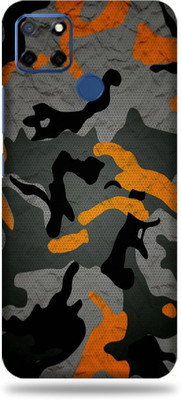 OggyBaba realme c12, realmec12 Mobile Skin(Military Orange Camouflage With Matte Finish)