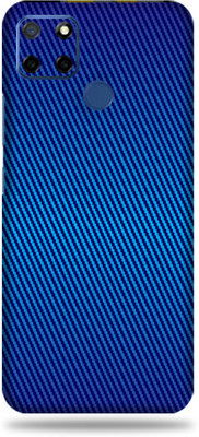 OggyBaba realme c12, realmec12 Mobile Skin(3D Royal Blue Carbon Fibre)