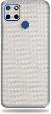 OggyBaba realme c12, realmec12 Mobile Skin(3D Bright White Carbon Fibre)