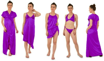 Rovty Women Nighty Set(Purple)