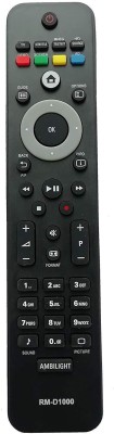 BhalTech RM-D1000 LED LCD Smart HD TV (01911 5490 01833 5490 01834 2422 2422 5490 2422) Universal Compatible with  Philips Remote Controller(Black)