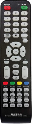BhalTech RM-L1210+D LED LCD TV Universal Work with All Most Compatible with  and More LG Sharp Panasonic Philips Haier Sony Samsung Sanyo TCL Remote Controller(Black)