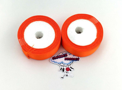 CLOUDED HOBBIES RBN1IN_51 Orange Satin Ribbon(Pack of 2)