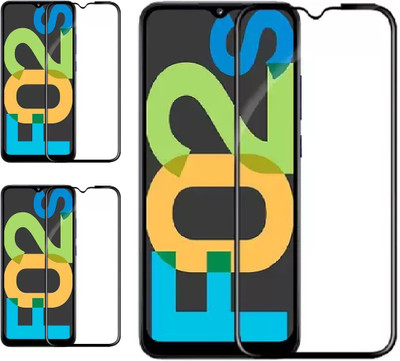 ISAAK Edge To Edge Tempered Glass for Samsung Galaxy F02s(Pack of 3)
