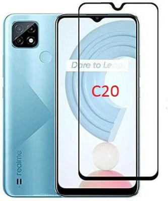 NewSelect Edge To Edge Tempered Glass for Realme C20,Realme C21,Realme C25(Pack of 1)