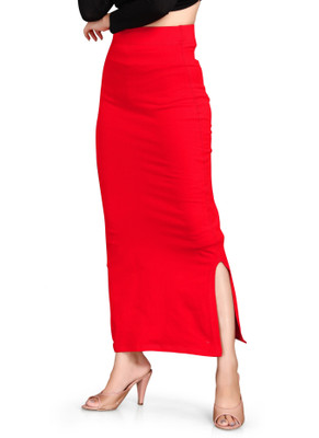SCUBE DESIGNS Saree Shapewear Red Petticoat M Lycra Blend Petticoat(M)