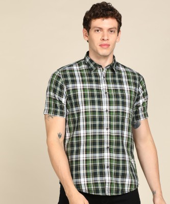 pepe-jeans-men-checkered-casual-green-shirt-4