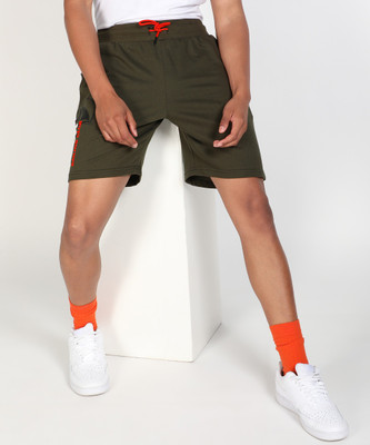 French Connection Printed Men Green Basic Shorts
