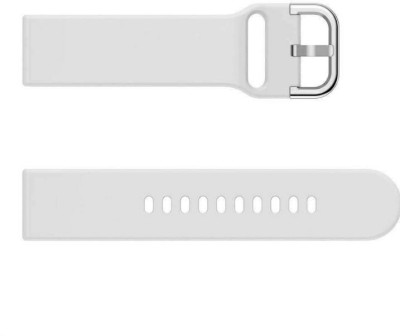 sounce 20mm soft silicon buckle strap band for compatible with watch 3 45mm/samsang 20 mm Silicone Watch Strap(White)