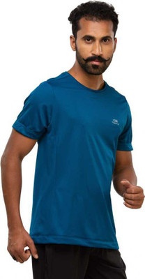 NSUN KALENJI Solid Men Round Neck Blue T-Shirt