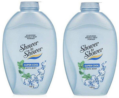 SHOWER TO SHOWER Prickly Heat Powder SUPER COOL With MINT - 2 x 150 g Packs(2 x 150 g)