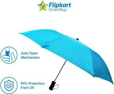 Flipkart SmartBuy 21 Inch 2 fold Auto Open Polyester Umbrella(Blue)