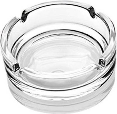 Sash Best Quality Transparent glass Ashtray Clear Glass Ashtray(Pack of 1)