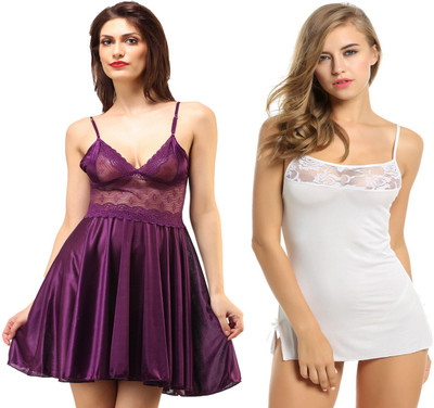 ROWENA Self Design Babydoll