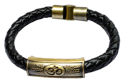 Men Style Leather, Stainless Steel Bracelet