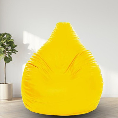 SHIRA 24 XXL (Filled ) Teardrop Bean Bag  With Bean Filling(Yellow)