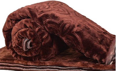 VORDVIGO Solid Double Mink Blanket for  Heavy Winter(Microfiber, Brown)