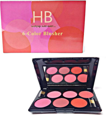 HB 6-Color Blusher Palette For Makeup(MULTICOLOR)