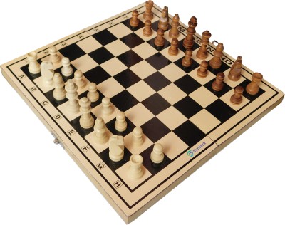 Synlark 15 In Wooden Foldable Chess Board, Indoor & Outdoor Brain Game for Kids, Adults Strategy & War Board Game