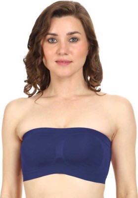 Neekalp Non Padded Tube Bra Women Bandeau/Tube Non Padded Bra(Dark Blue)