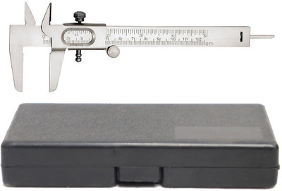 THE LABWORLD calliper 12.5 cm Stainless steel Vernier caliper slide caliper with plastic case Vernier Caliper(125 mm)