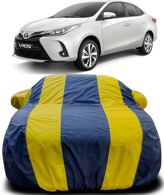 Gavya Car Cover For Toyota VIOS (With Mirror Pockets)(Blue, Yellow)