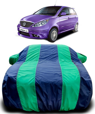 MoTRoX Car Cover For Tata Vista (With Mirror Pockets)(Blue, Green)