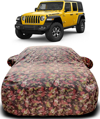 ProRox Car Cover For Jeep Wrangler (With Mirror Pockets)(Green, Red)