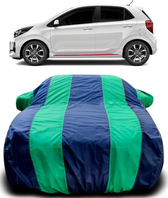 Gavya Car Cover For Kia Picanto (With Mirror Pockets)(Blue, Green)