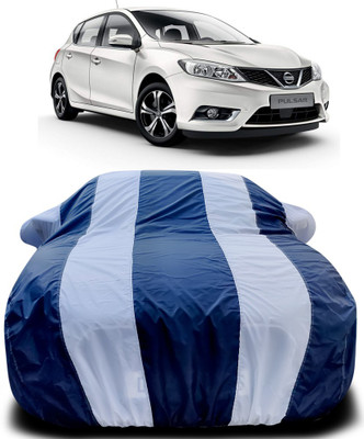 MoTRoX Car Cover For Nissan Pulsar (With Mirror Pockets)(Blue, White)