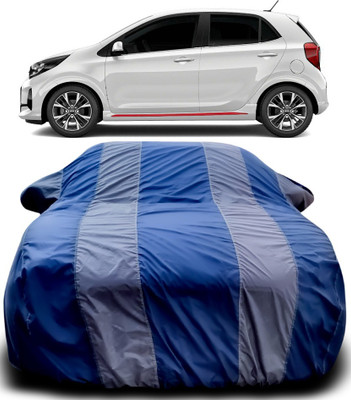 Gavya Car Cover For Kia Picanto (With Mirror Pockets)(Blue, Grey)