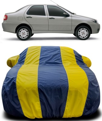 Dvis Car Cover For Fiat Sienna (With Mirror Pockets)(Blue, Yellow)