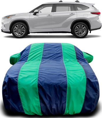 Gavya Car Cover For Toyota Highlander (With Mirror Pockets)(Blue, Green)