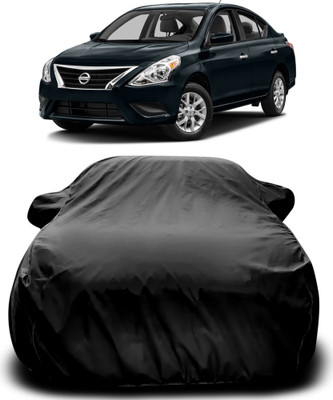 Gavya Car Cover For Nissan Versa (With Mirror Pockets)(Black)