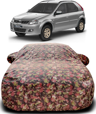 MoTRoX Car Cover For Mahindra Verito Vibe (With Mirror Pockets)(Green, Red)