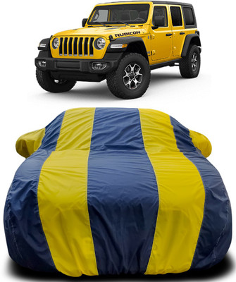 MoTRoX Car Cover For Jeep Wrangler (With Mirror Pockets)(Blue, Yellow)