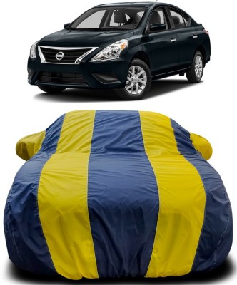 Genipap Car Cover For Nissan Versa (With Mirror Pockets)(Blue, Yellow)