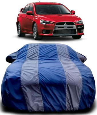 MoTRoX Car Cover For Mitsubishi Lancer (With Mirror Pockets)(Blue, Grey)