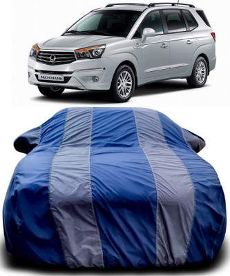 Gavya Car Cover For SsangYong Rodius (With Mirror Pockets)(Blue, Grey)